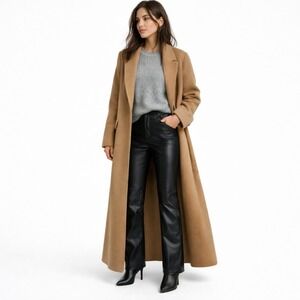 Old Navy High-Rise Faux Leather Flare Pants Black Sz 8 NWT